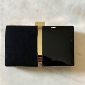 Aldo Black and Gold Evening Clutch